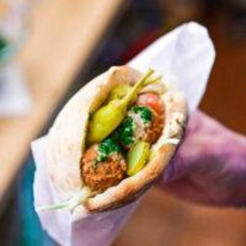 Falafel v pita chlebu